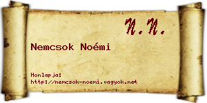 Nemcsok Noémi névjegykártya